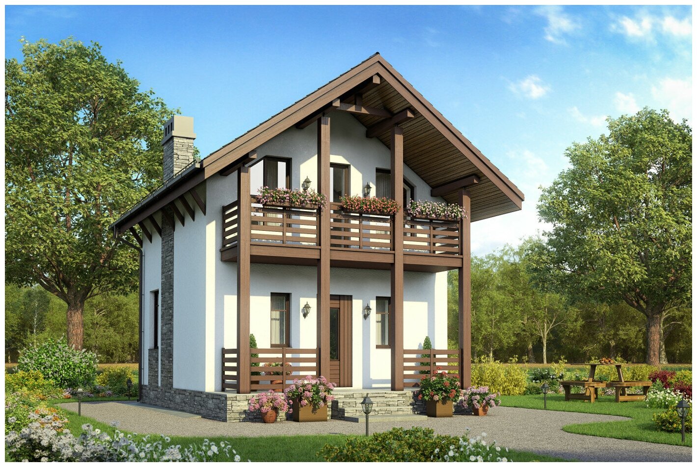 Проект небольшого дома из шазобетона Catalog-Plans-58-56 (43,58кв. м, 6x6м, газобетон 400)
