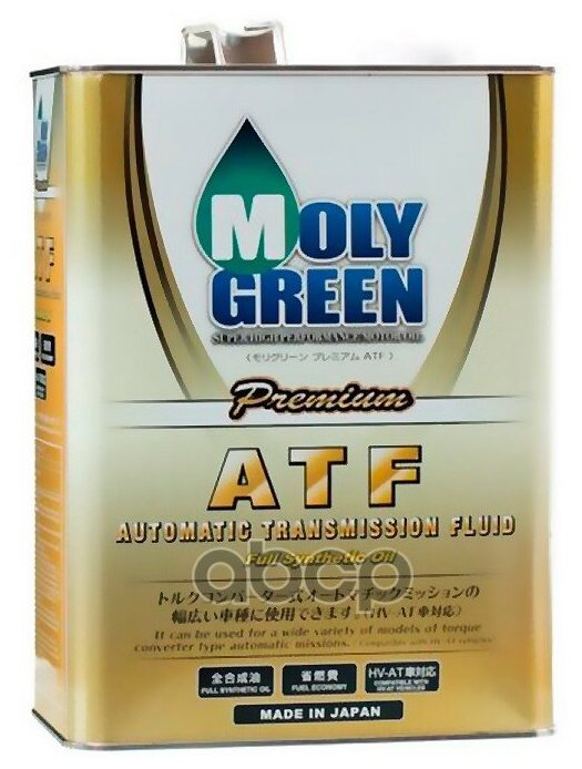 Трансмиссионное масло Moly Green Premium ATF, 4л