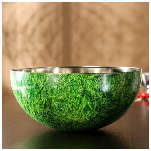 Миска из нержавеющей стали Малахит d27 см цвет зелёный 1292₽