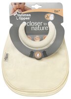 Tommee Tippee Нагрудник Closer to nature для кормления молоком, 1 шт , расцветка: бежевый