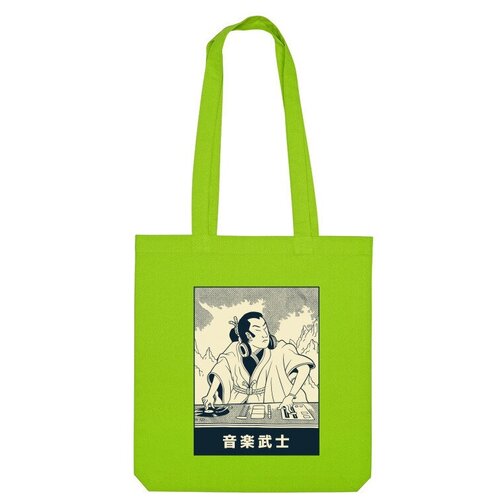 Сумка шоппер Us Basic, зеленый сумка харадзюку самурай диджей dj samurai желтый