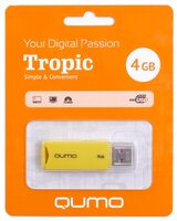 Флешка Qumo Tropic 4Gb желтый