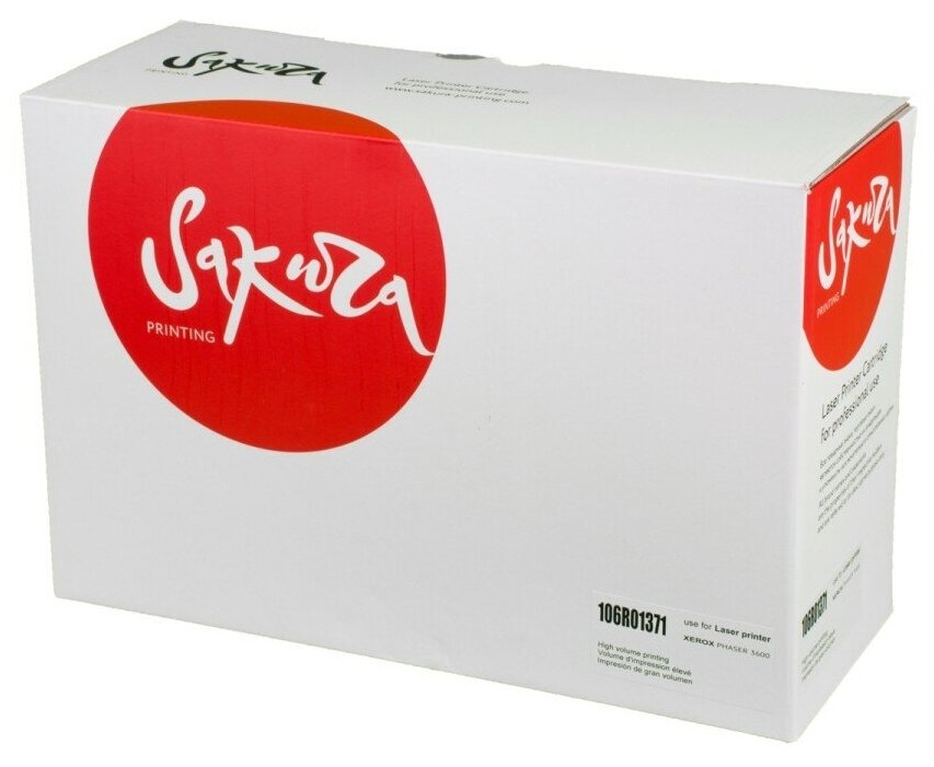 Картридж 106R01371 для XEROX, лазерный, цвет черный, 14000 страниц, Sakura