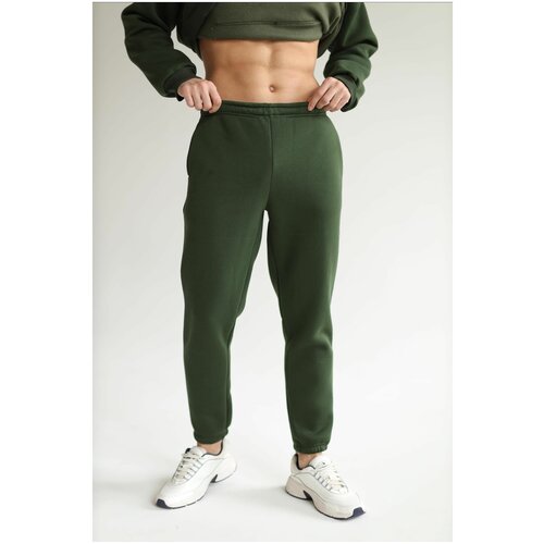  брюки DomTeks, карманы, размер 48/172-187, зеленый