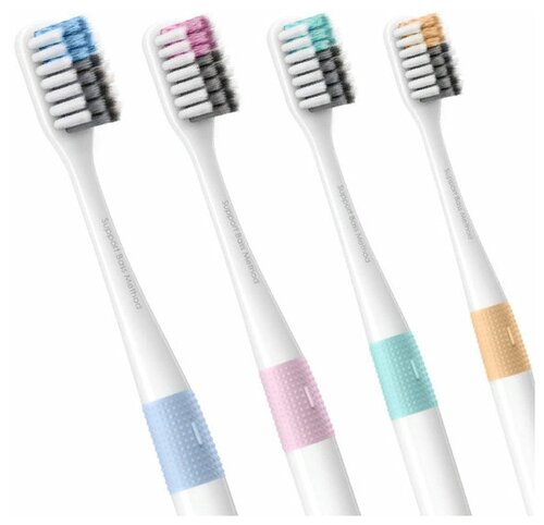 Набор зубных щеток Dr.bei Bass Toothbrush Classic with Travel Package 4 шт