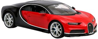 Легковой автомобиль Rastar Bugatti Chiron 75700, 1:14, 32.4 см, красный/черный