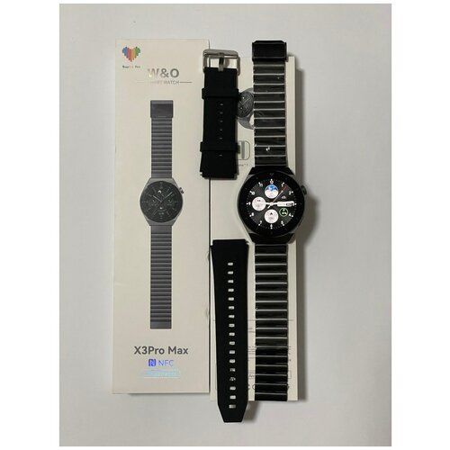 NEW 2022 Smart Watch Dark Steel X3 Pro MAX 139 AMOLED NFCПолный функционал2 ремешка Wear Fit PROЕxclusive MoreЧёрные 249000₽
