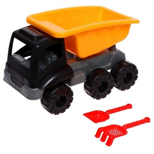Игрушка Granite truck «Авто самосвал», с совком и грабелькой игрушка авто грузовик granite truck мини конструктор 26 деталей guclu 2467 ор