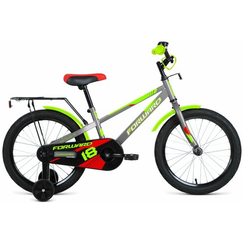 Велосипед 18 FORWARD METEOR 2022 серый/зеленый