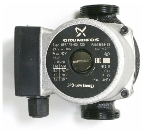 фото Насос циркуляционный Grundfos UPS 25/60 130мм арт. P321