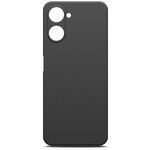 Чехол на Realme 10 4G (Реалми 10 4г) черный силиконовый с защитной подкладкой из микрофибры Microfiber Case, Brozo - изображение
