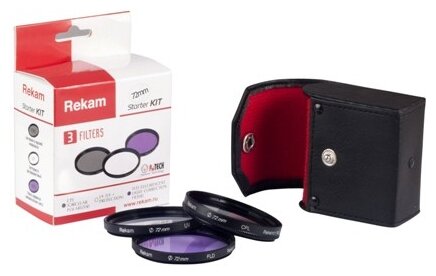 Набор светофильтров Rekam Starter Kit UV+CPL+FLD 72 мм фото 5