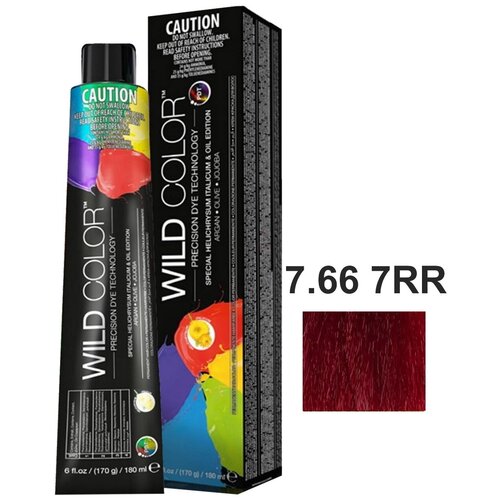 Крем-краска PERMANENT COLOR для окрашивания волос WILD COLOR 7.66 7RR красный интенсивный блондин 180 мл