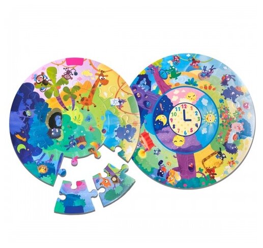 Мягкий круглый пазл "Тик-так. Мой день"