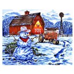 Dimensions Картина по номерам "Сельский снеговик" 41х51 см (73-91434) - изображение