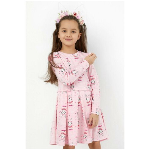 Платье IVDT37, размер 6-8 лет, розовый