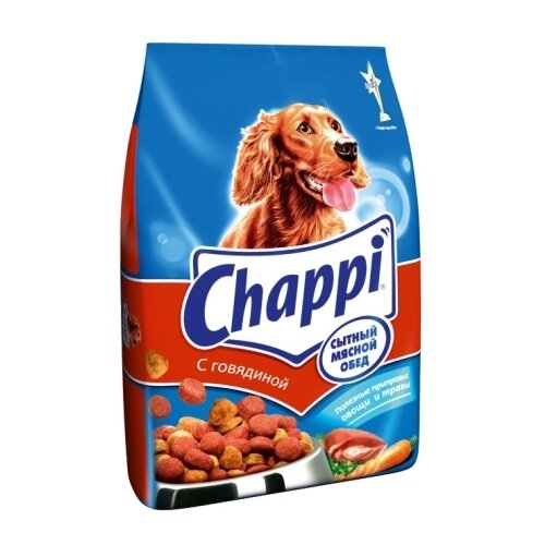 Chappi Сухой корм для собак с говядиной сытный мясной обед 6423 2,5 кг 11599 (2 шт)