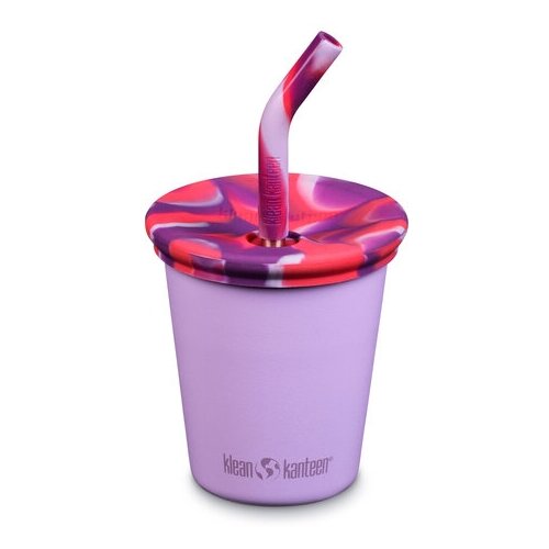 Детский стакан одностенный Klean Kanteen Kid Cup Straw Lid 10oz (296 мл) Crocus Petal с трубочкой