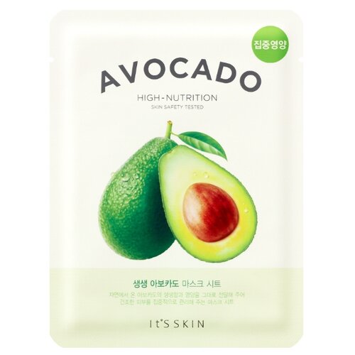 фото It's skin смягчающая тканевая маска the fresh с маслом авокадо, 21 г