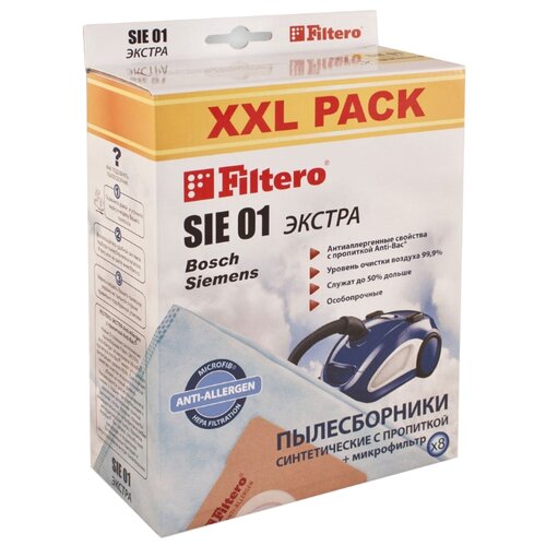 фото Filtero Мешки-пылесборники SIE 01 XXL Pack Экстра 8 шт.