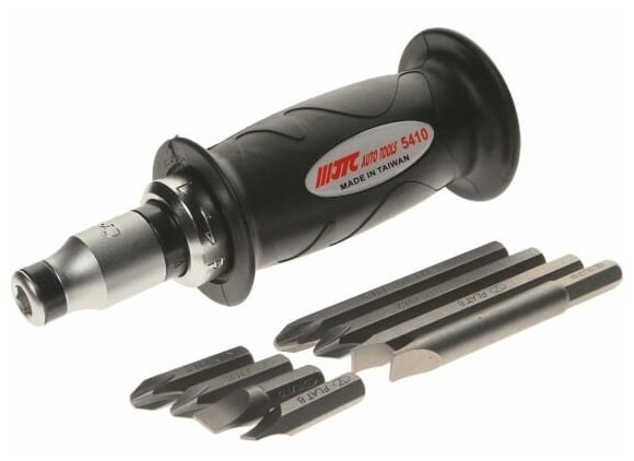 Отвёртка со сменными битами JTC AUTO TOOLS 5410, 9 предм, черный