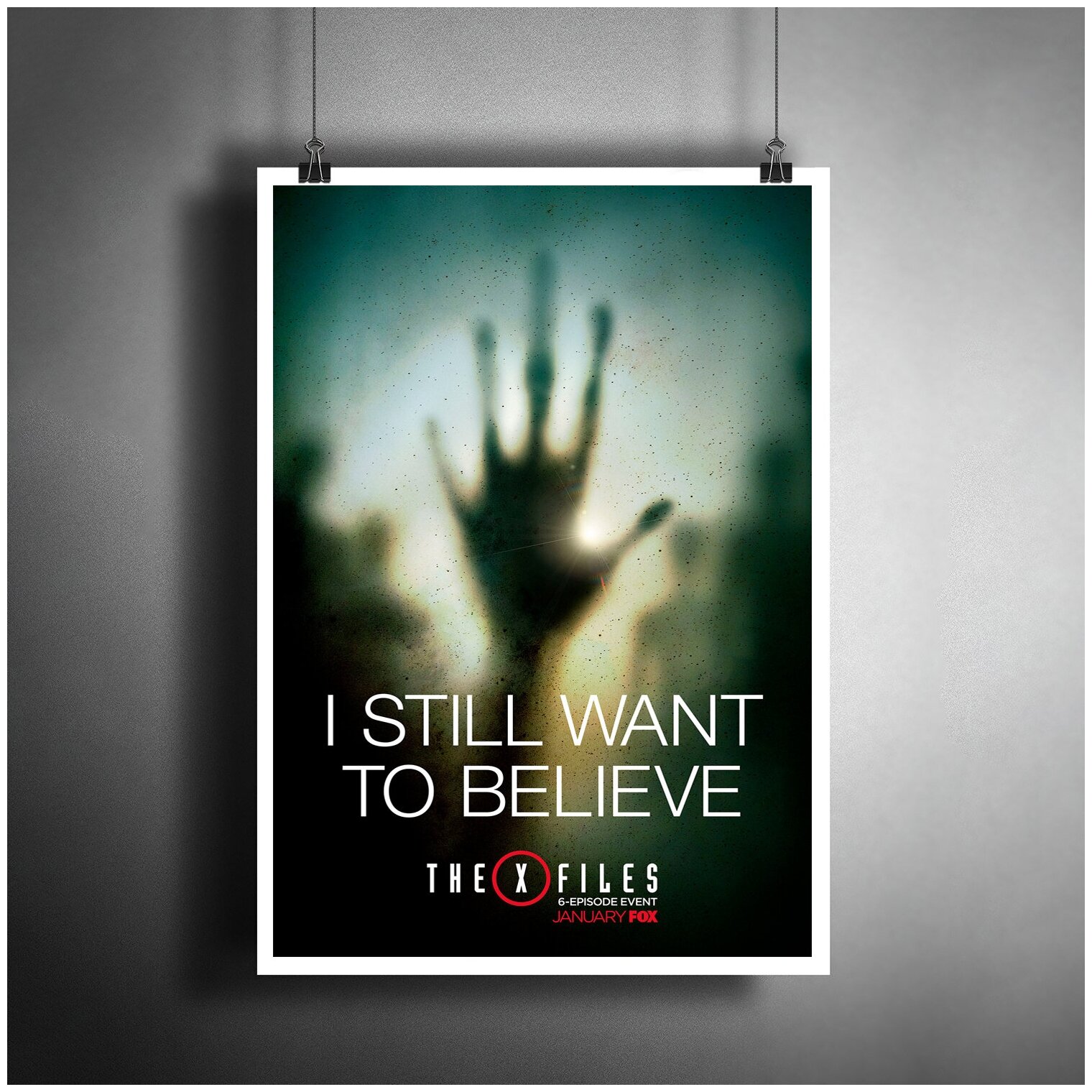 Постер плакат для интерьера "Сериал: Секретные материалы. I still want to believe"/ Декор дома, офиса, комнаты A3 (297 x 420 мм)