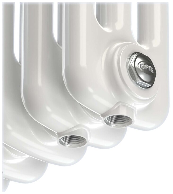 Радиатор стальной Rifar Tubog Ventil 365 10 секций, 3-трубчатый, белый - фото №2