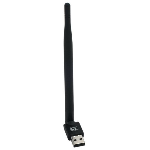 Беспроводной WI-FI USB Адаптер GI с антенной 7601 (Черный) адаптер сетевой с антенной selenga rtl8811 для dvb t2 приставок