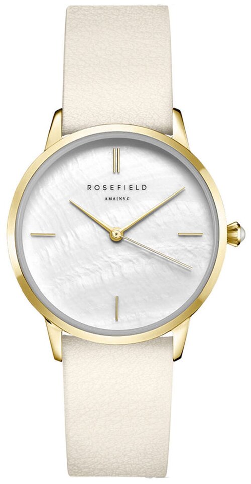 Наручные часы Rosefield, белый, золотой