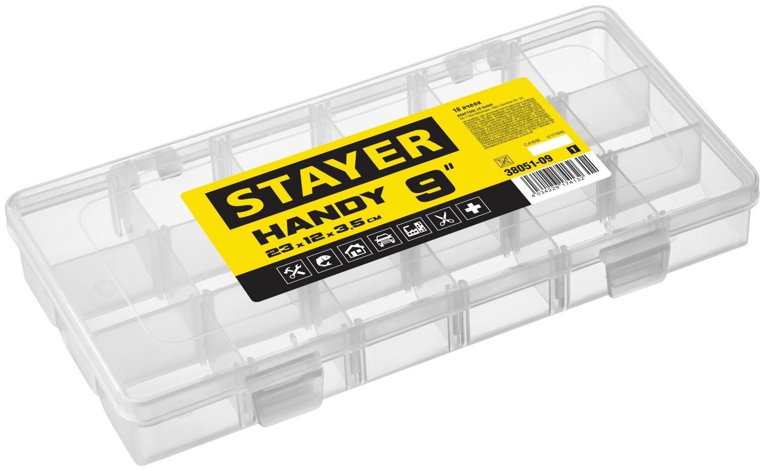 Органайзер STAYER "HANDY-9" пластиковый 38051-09_z01