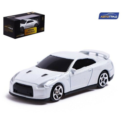 Машина металлическая NISSAN GT-R (R35), 1к64, цвет белый kinsmart модель машины nissan gt r r35 2009 год kt5340w серая с 3 лет