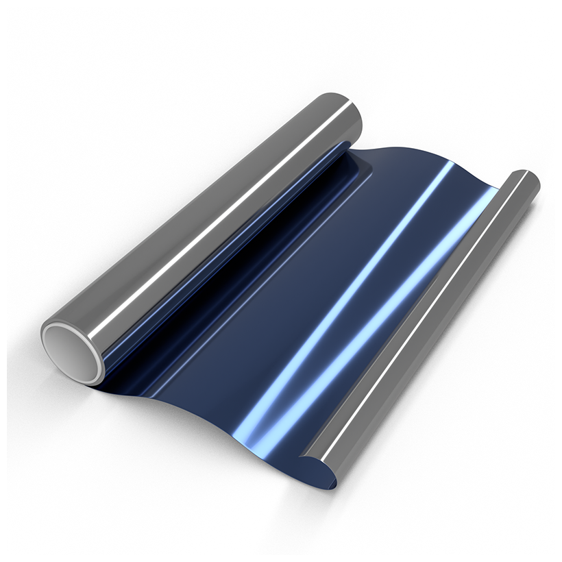 Пленка зеркальная, Солнцезащитная пленка для окон R BLUE 15 LUXFIL (голубая). Размер: 152х100 см. Толщина: 56 мкм. - фотография № 1
