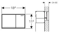 Кнопка смыва GEBERIT 115.081.SQ.1 Omega 60 умбра