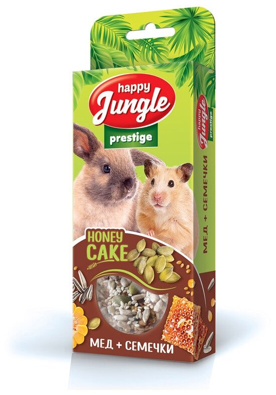 Happy Jungle Престиж корзинки для грызунов мед+семечки упаковка