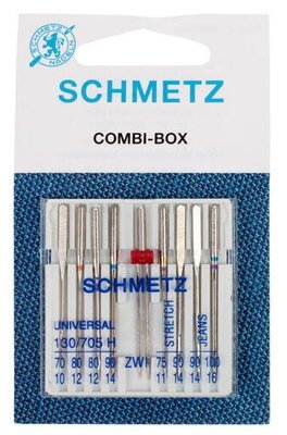 Игла/иглы Schmetz Combi Box 130/705 H комбинированные, серебристый, 9 шт.