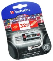 Флешка Verbatim Store 'n' Go Mini USB Drive 32GB белый/голубой