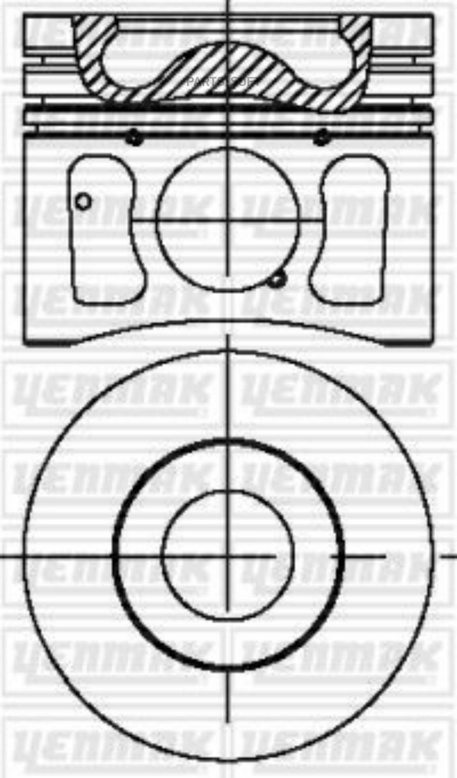 YENMAK 3104253050 поршень в сборе! поршень+кольца d86.01 +0.50\ Ford Mondeo/Transit 2.0TDi 01>