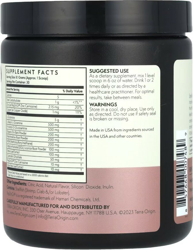 Бад Для Пищеварения Terra Origin Healthy Gut, для поддержания здоровья желудочно-кишечного тракта, порошок, 243 г