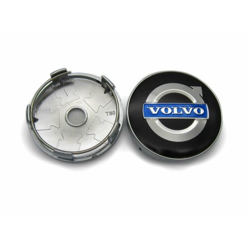 Колпачки заглушки на литые диски Volvo black 6056 мм комплект 4 шт 419₽
