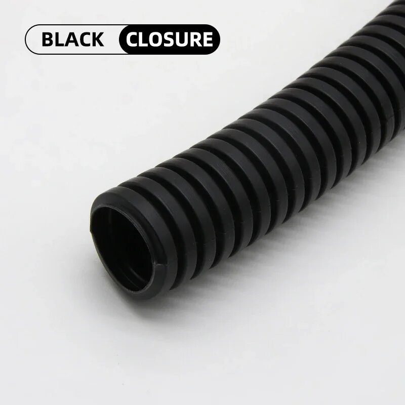 Кабельный рукав гибкий ткацкий станок PP 1/5/10 м, Black Closure, 5 Meters, AD 7.5 x ID 5.5mm