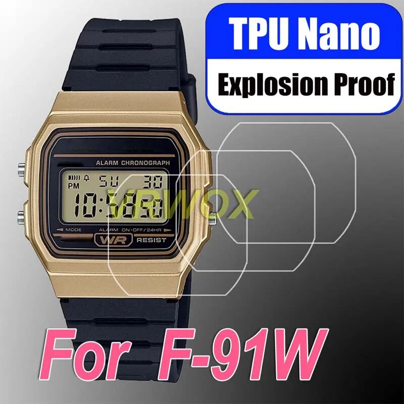 Защитная пленка для смартфона MWD-110H AE1200 F-91W B5000 DW-5600 GBD200 A159 HD Clear TPU Nano Взрывозащищенная защитная пленка для экрана, F-91, TPU 2 Pcs