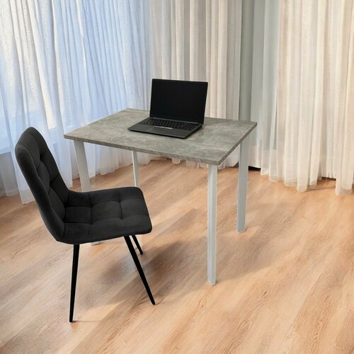 Изображение товара Игровой компьютерный стол/ 100*60 см, цвет столешницы Бетон светлый, Ножки белые