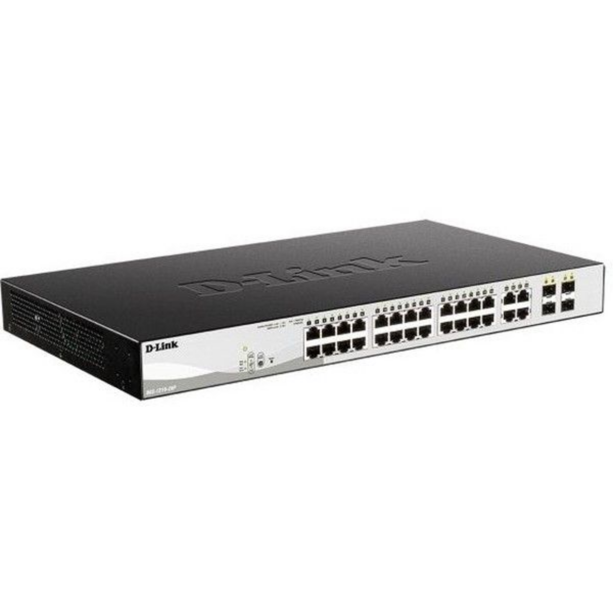 Коммутатор D-Link L2 PoE DGS-1210-28P/F5A, 24 порта, черный, управляемый, второго уровня