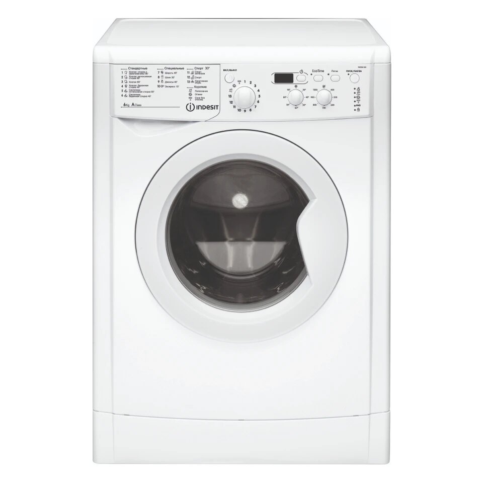 Стиральная машина Indesit IWSD 6105 (CIS). L белая 6кг 1000 об/мин