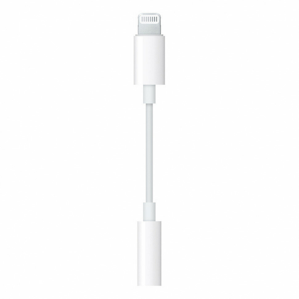 Адаптер Apple Lightning - mini jack 3.5 мм, для гарнитуры и наушников (MMX62ZM/A)