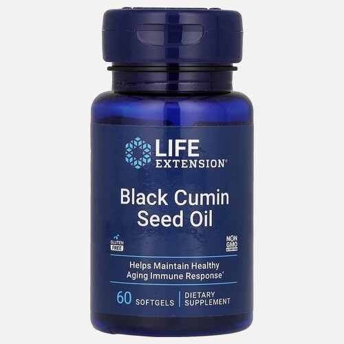 Изображение товара Масло семян черного тмина Life Extension Black Cumin Seed Oil, 60 мягких капсул