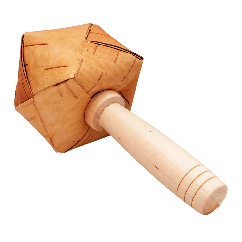 Погремушка - шаркунок на палочке из бересты 1шт.