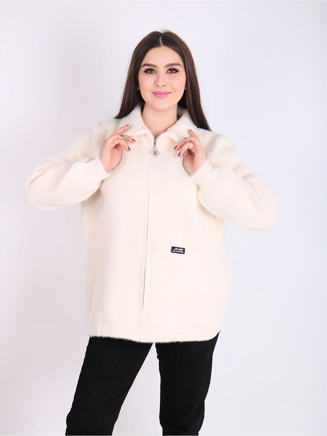 Пальто, размер One Size, белый, — фото 1