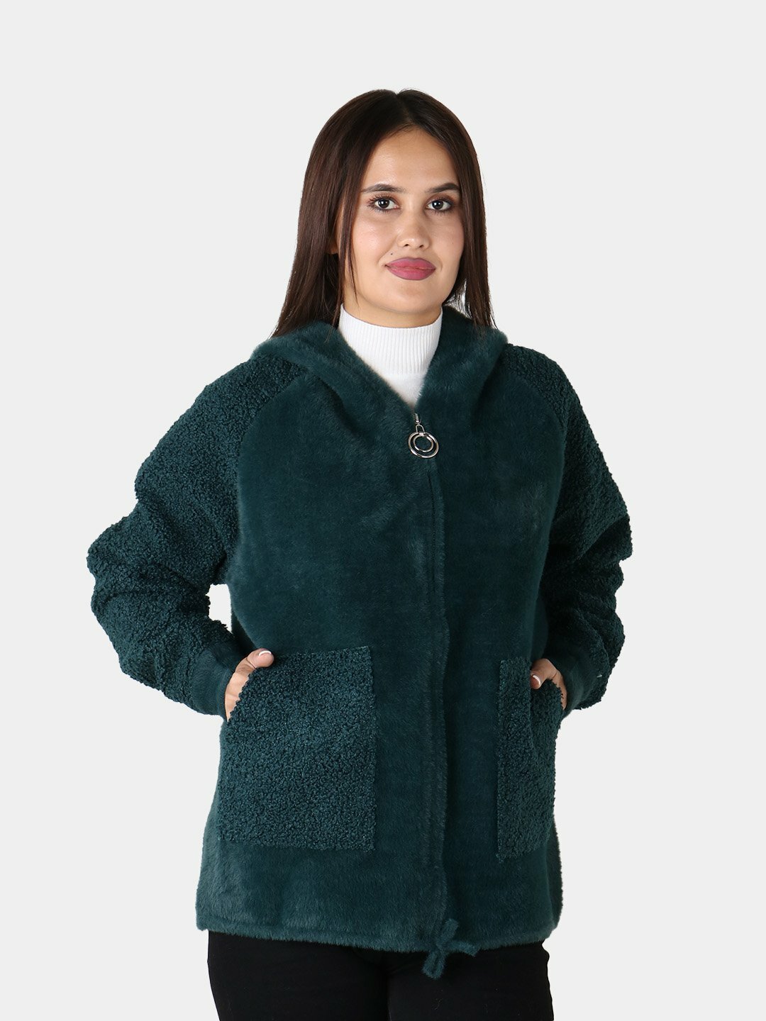 Пальто, размер One Size, темно-зеленый — фото 1