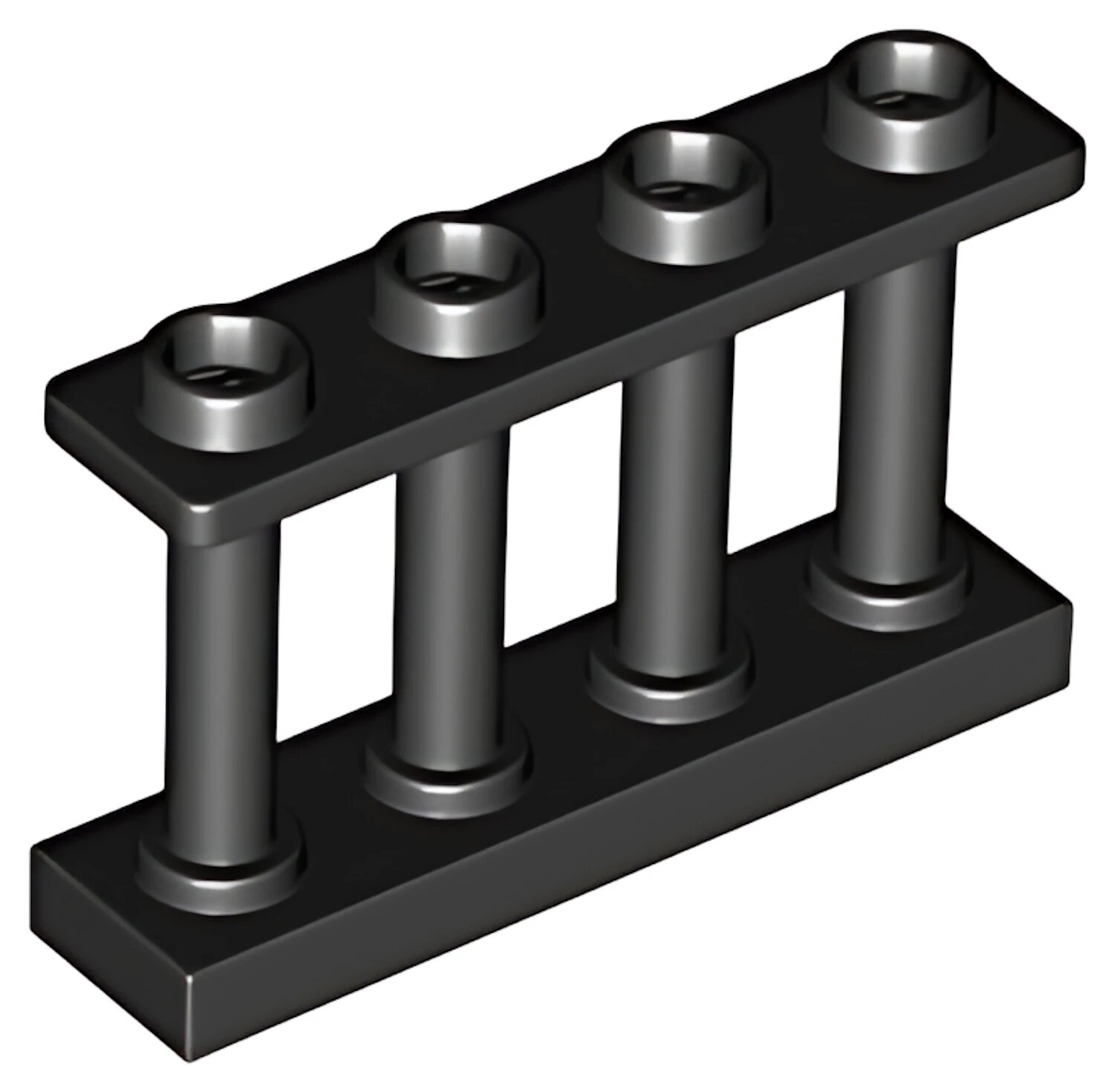 Деталь LEGO Fence 1 x 4 x 2 Spindled with 4 Studs 15332 Dark Pink U